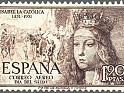 Spain 1951 Isabel La Catolica 1,90 PTA Marrón y Gris Edifil 1100